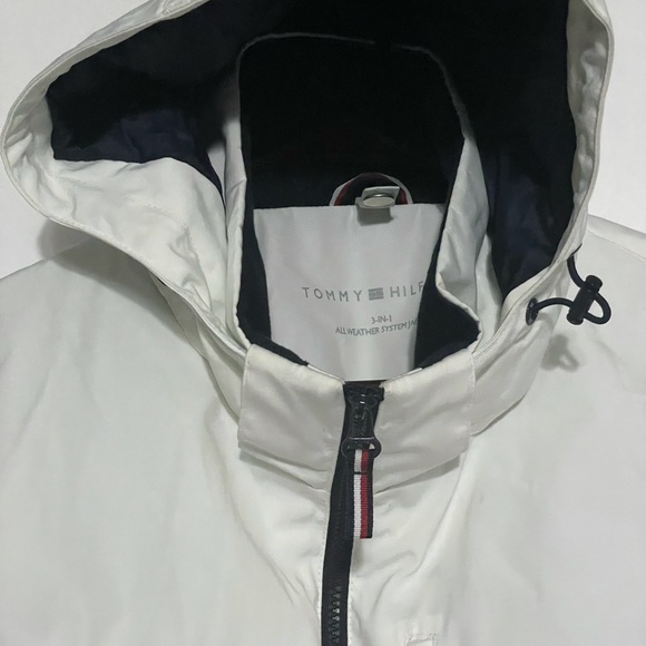 White Tommy Hilfiger Systems Jacket Shell Only M - Picture 6 of 14